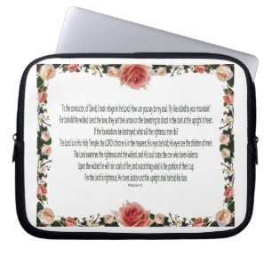 Capa Para Notebook PSALM-11, Ver Crianças de Homens, Floral Rosa