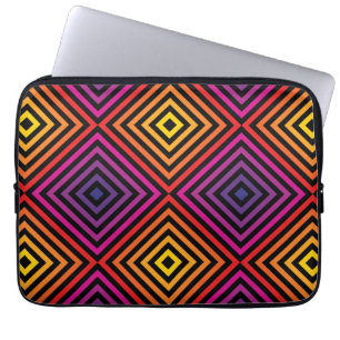 Capa Para Notebook Psicodélico Rainbow Chevron Patterno