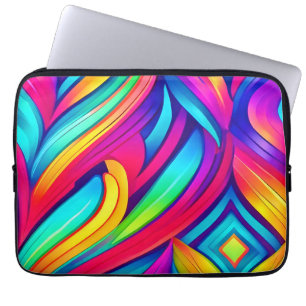 Capa Para Notebook Psicodélico Rainbow Vortex