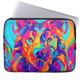 Capa Para Notebook Psychedelic Wolf Majestade