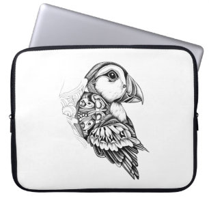Capa Para Notebook Puffin Wild Animal Nature Ilustração Tatuagem de A