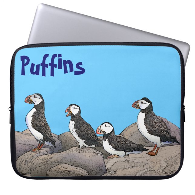 Capa Para Notebook Puffins Atlântico (Frente)