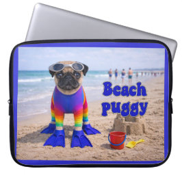 Capa Para Notebook Pug da Praia