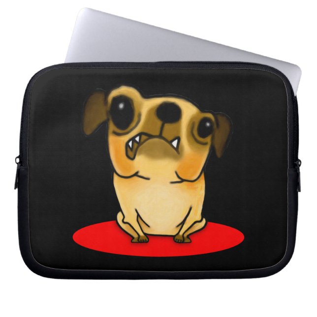 Capa Para Notebook Pug do dente de Snaggle (Frente)