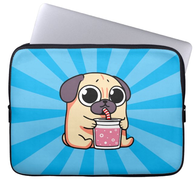 Capa Para Notebook Pug Gato (Frente)