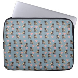 Capa Para Notebook Pugs & corações