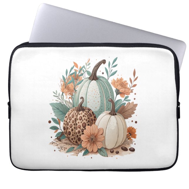 Capa Para Notebook Pumpkin Boho Floral (Frente)