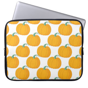 Capa Para Notebook Pumpkin Charm: Padrão Desenhado À Mão.