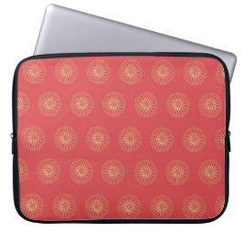 Capa Para Notebook Pumpkin | Golden Zinnia Flower Medallions