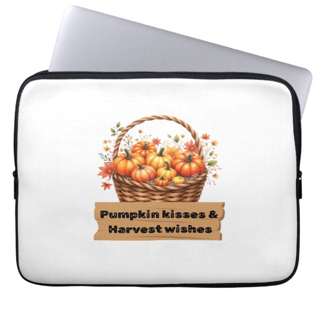 Capa Para Notebook Pumpkin Kisses e Colheita Desejos Caiam Design Ove (Frente)