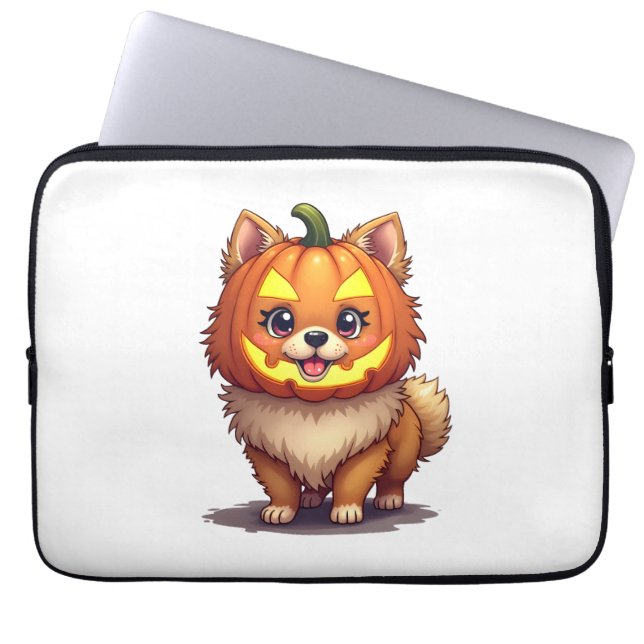 Capa Para Notebook Pumpkin Máscara Pomerânia (Frente)