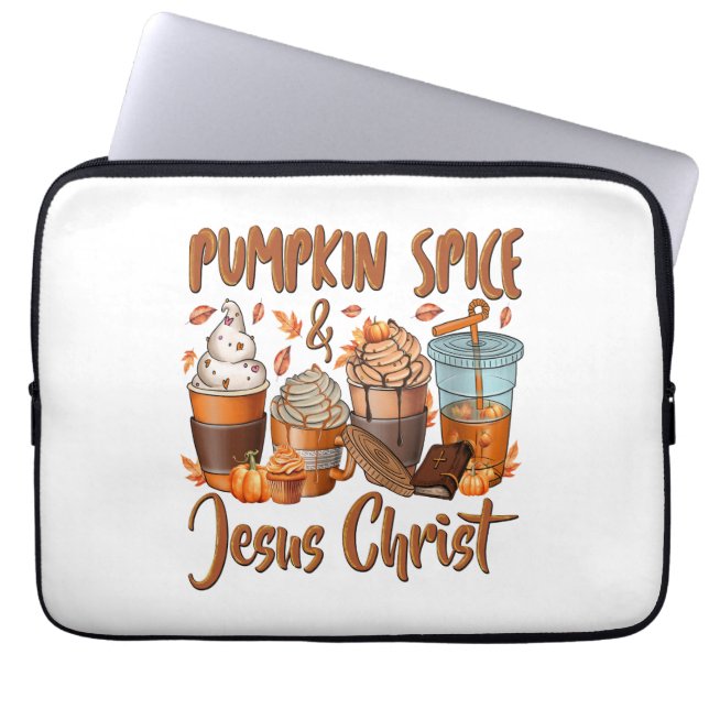 Capa Para Notebook Pumpkin Spice Jesus Cristo (Frente)