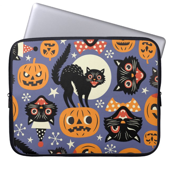 Capa Para Notebook Pumpkins Pumpkins Púrpura Padrão (Frente)