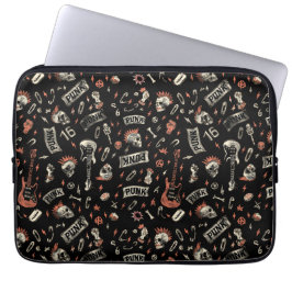 Capa Para Notebook Punk Rock Pattern - Negrito e rebelde