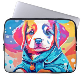 Capa Para Notebook Puppy com Design Casaco azul