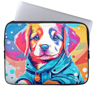 Capa Para Notebook Puppy com Design Casaco azul