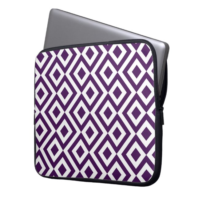 Capa Para Notebook Purple e White Meander (Frente Esquerda)