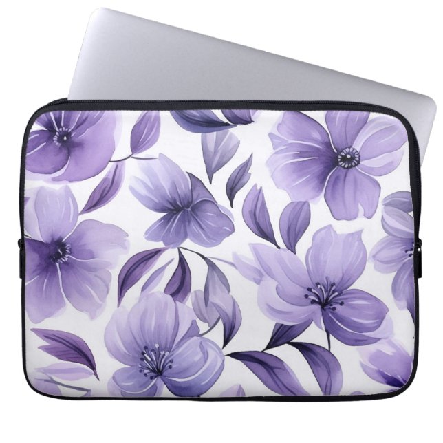 Capa Para Notebook Purple Floral (Frente)