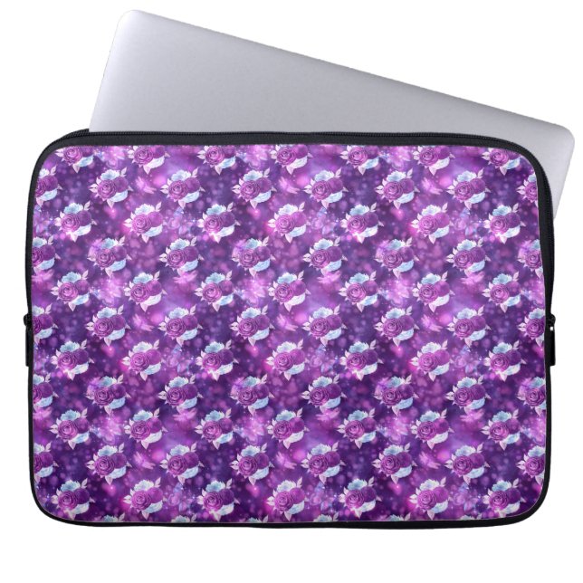 Capa Para Notebook Purple Floral (Frente)