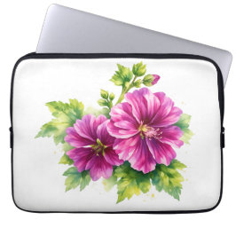 Capa Para Notebook Purple Watercolor Flower Illustration 