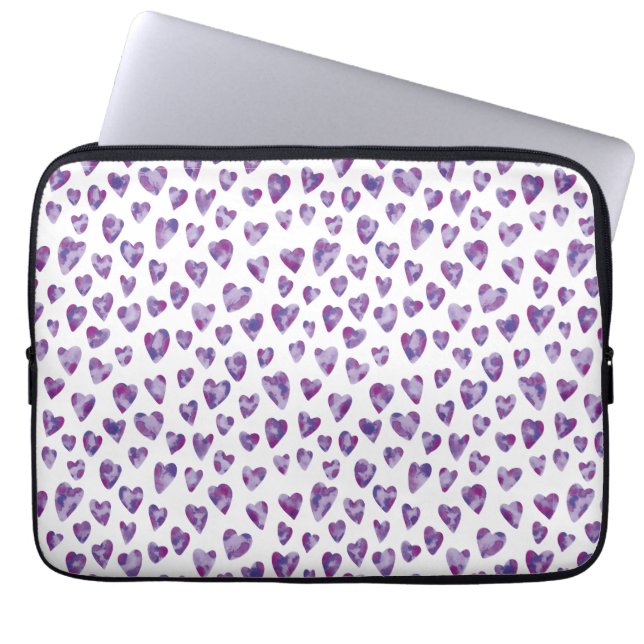Capa Para Notebook Purple Watercolor Heart (Frente)
