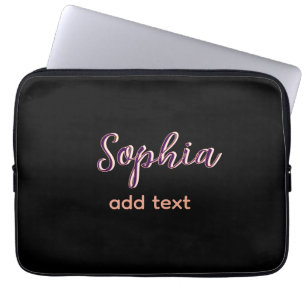 Capa Para Notebook púrpura adicionar nome menina chefe texto preto el