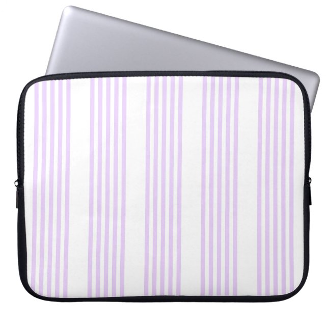 Capa Para Notebook Púrpura Lilac e cinco faixas brancas (Frente)