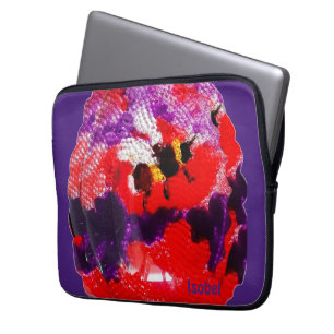 Capa Para Notebook Púrpura Vermelha Colorida da Abelha Personalizada