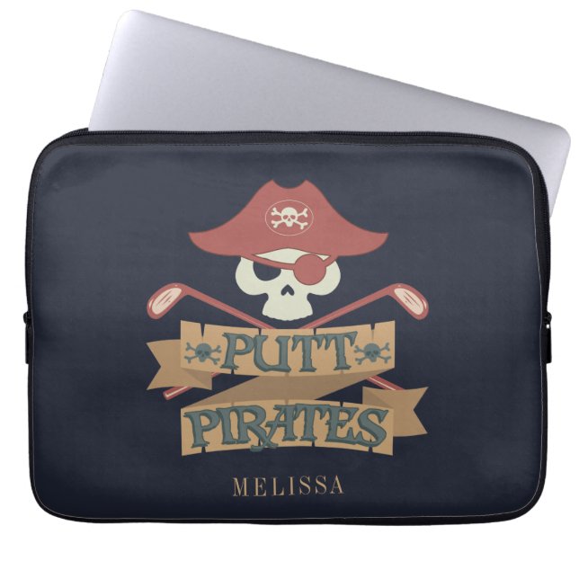 Capa Para Notebook Putt Pirates Golfing Hobby (Frente)