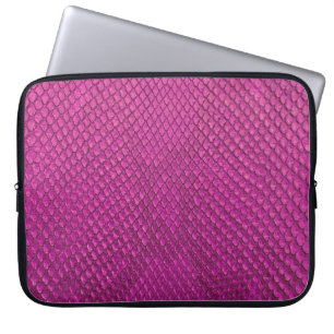 Capa Para Notebook Python Rosa: Textura Da Pele De Cobra.