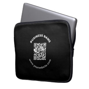 Capa Para Notebook qr de acesso instantâneo scaneável, preto minimali