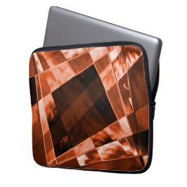 Capa Para Notebook Quadrado e retângulos castanho avermelhado castanh