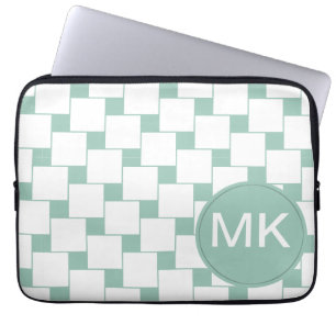 Capa Para Notebook Quadrados de forno de diversão, ponto verde