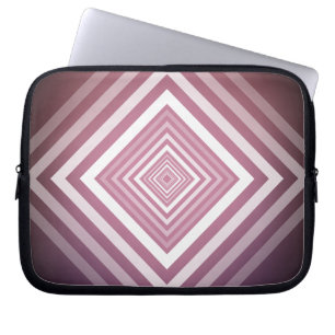 Capa Para Notebook Quadrados de Gradação Brancos e Rosa Modernos
