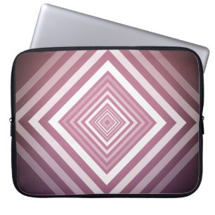 Capa Para Notebook Quadrados de Gradação Brancos e Rosa Modernos