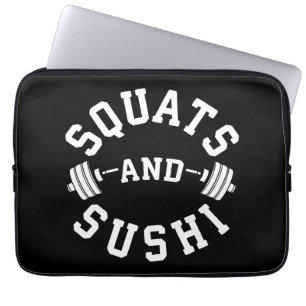 Capa Para Notebook Quadrados e Sushi - Dia dos Carboidratos e Pernas 