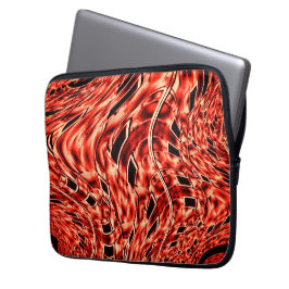 Capa Para Notebook Quadrados tortos espelhados em coral