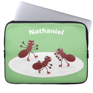 Capa Para Notebook Quadrinhos de gelo de formigas vermelhas felizes
