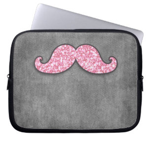CAPA PARA NOTEBOOK QUADRO DO CINZA DO BIGODE DO BRILHO DO ROSA DO
