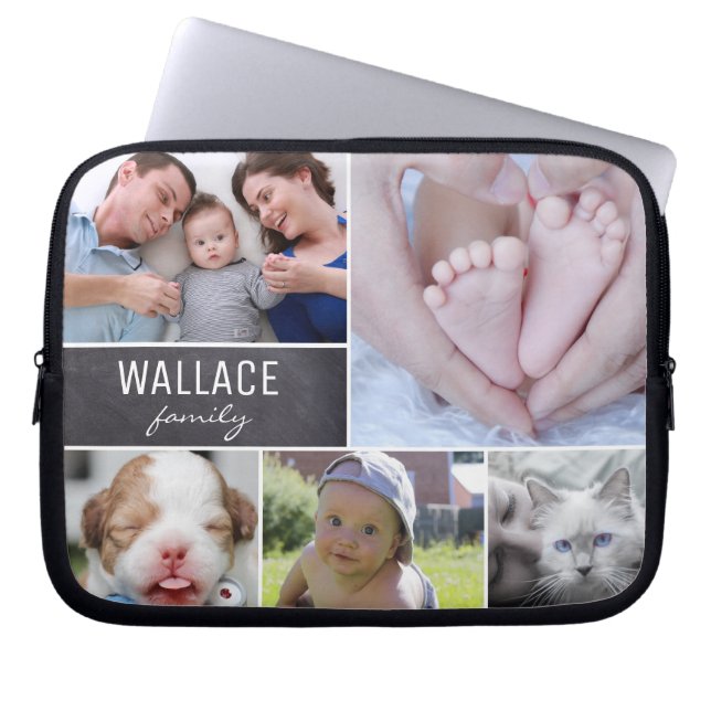 Capa Para Notebook Quadro Personalizável de Colagem de Fotos da Famíl (Frente)