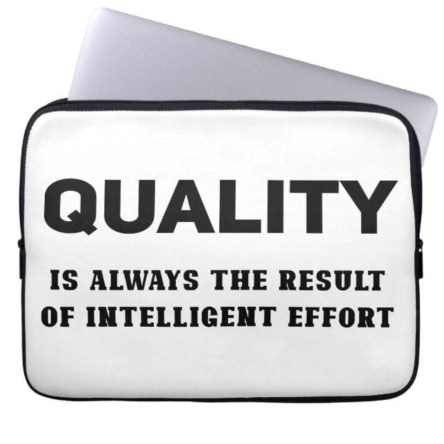 Capa Para Notebook Qualidade É Sempre Resultado De Esforço Inteligent (Frente)
