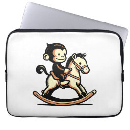 Capa Para Notebook Qualquer Macaco Colorido No Cavalo Rocco