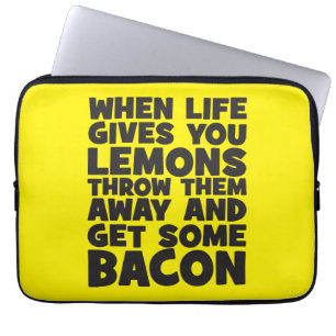 Capa Para Notebook Quando a vida lhe dá limões, obtenha algum bacon