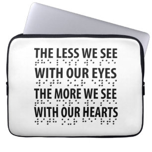 Capa Para Notebook Quanto menos Vemos Com Os Nossos Olhos - Cegueira