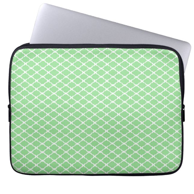 Capa Para Notebook Quatrefoil verde Pastel (Frente)