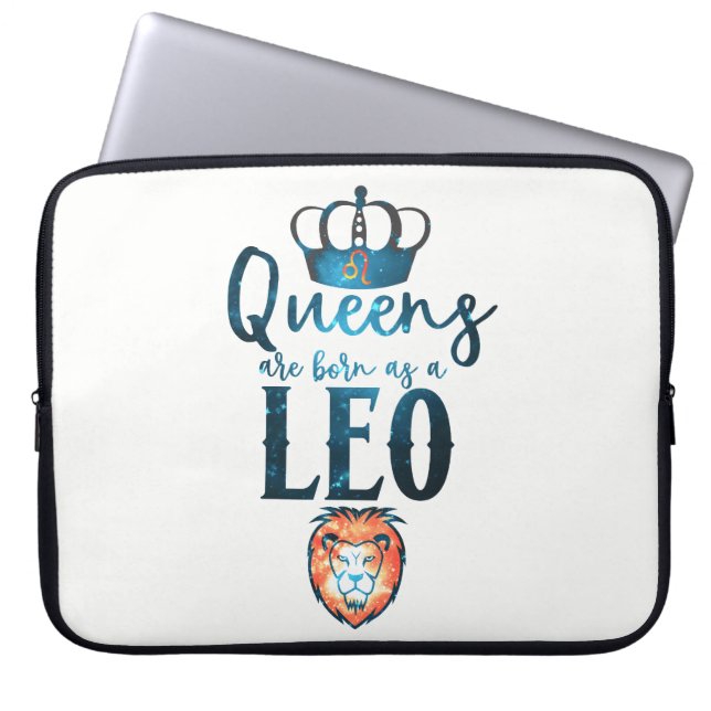 Capa Para Notebook Queens são nasceres como Sinal Zodiac LEO em julho (Frente)