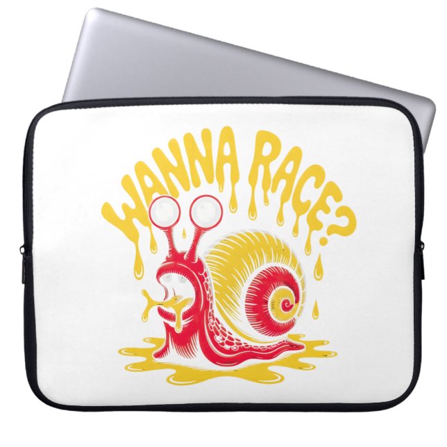 Capa Para Notebook Quer Correr Caracol Engraçado Derretendo Estojo de (Frente)