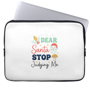 Capa Para Notebook Querido Papai Noel Pare de Me Julgar Natal Cogumel