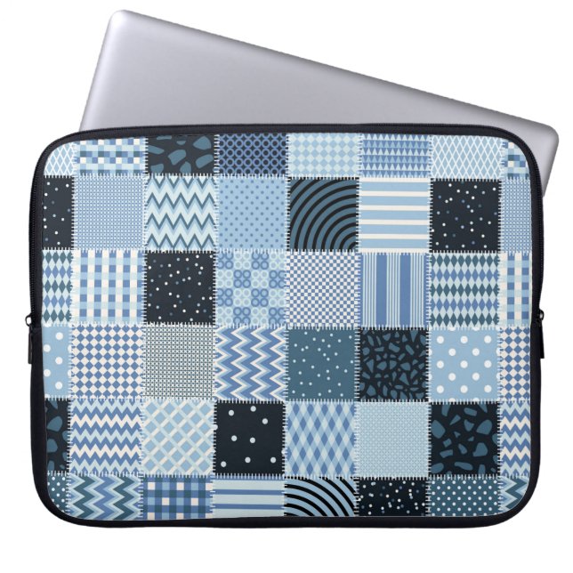 Capa Para Notebook Quilt design. Padrão de retalhamento sem costura a (Frente)