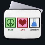 Capa Para Notebook Química do amor da paz<br><div class="desc">Um sinal de paz,  coração,  e uma taça da química usada em uma experiência da ciência usada por cientistas.</div>